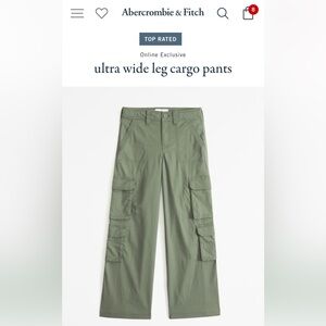 Abercrombie Ultra wide leg cargo 11/12 tall